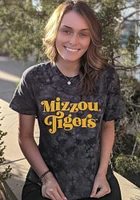 Summit Sportswear Missouri Tigers Womens Black Quinn Tie Dye Short Sleeve T-Shirt