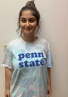 Summit Sportswear Penn State Nittany Lions Womens Blue Natasha Tie Dye Short Sleeve T-Shirt