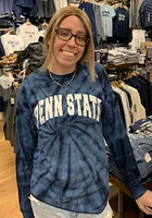Summit Sportswear Penn State Nittany Lions Womens Navy Blue Emma Tie Dye LS Tee