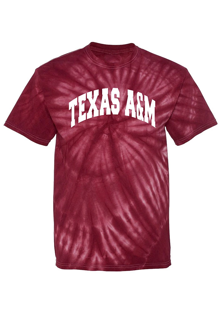 Summit Sportswear Texas A&M Aggies Womens Maroon Quinn Tie Dye Short Sleeve T-Shirt
