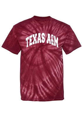 Summit Sportswear Texas A&M Aggies Womens Maroon Quinn Tie Dye Short Sleeve T-Shirt