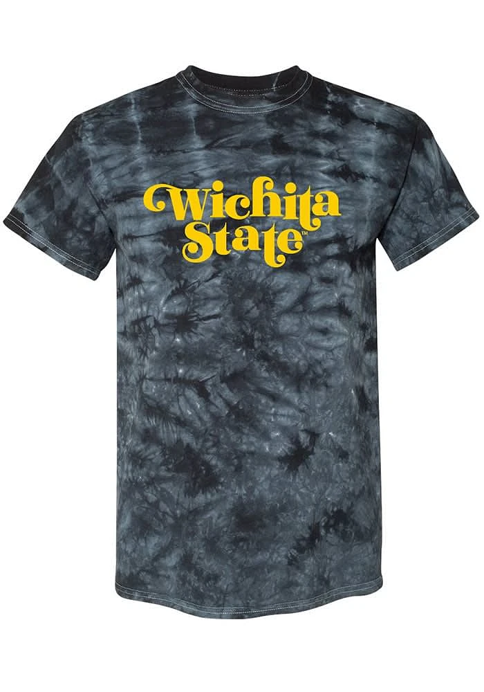 Summit Sportswear Wichita State Shockers Womens Black Quinn Tie Dye Short Sleeve T-Shirt