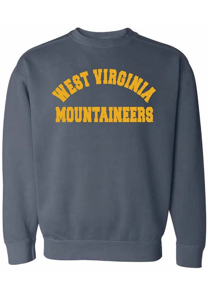 Summit Sportswear West Virginia Mountaineers Womens Blue Simple Crew Sweatshirt