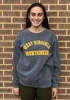 Summit Sportswear West Virginia Mountaineers Womens Blue Simple Crew Sweatshirt