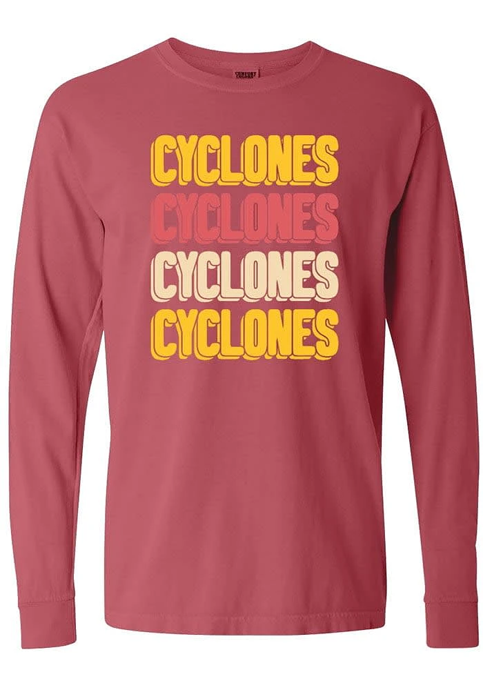 Summit Sportswear Iowa State Cyclones Womens Crimson Repeat LS Tee