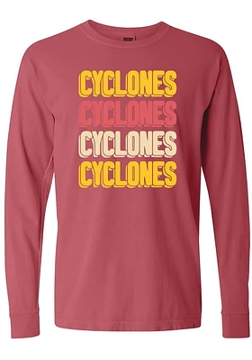 Summit Sportswear Iowa State Cyclones Womens Crimson Repeat LS Tee