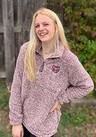 Summit Sportswear Missouri State Bears Womens Maroon Flecked Double Plush Qtr Zip