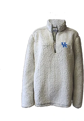 Kentucky Wildcats Womens White Sherpa 1/4 Zip Pullover