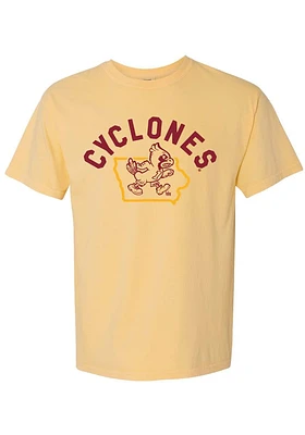 Summit Sportswear Iowa State Cyclones Womens Gold Shape Short Sleeve T-Shirt