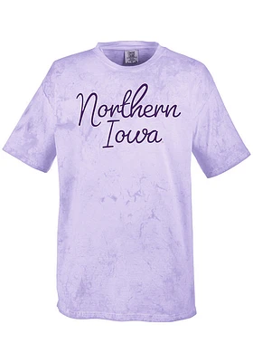 Summit Sportswear Northern Iowa Panthers Womens Purple Script Color Blast Short Sleeve T-Shirt