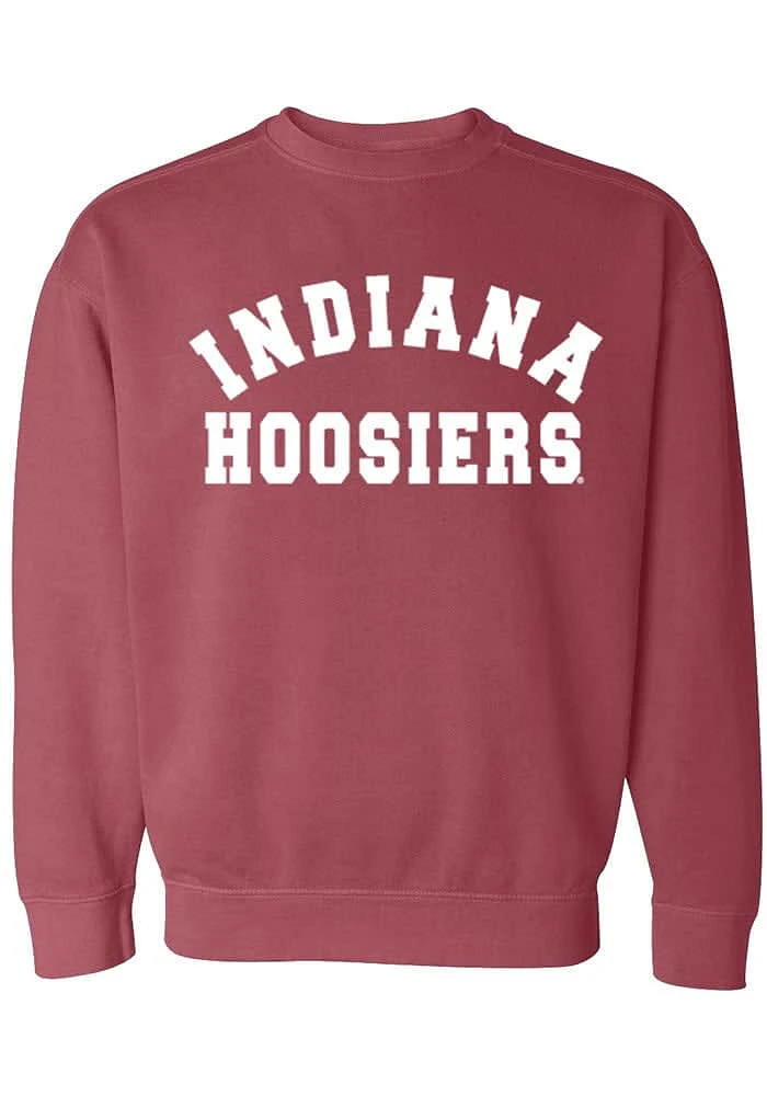 Summit Sportswear Indiana Hoosiers Womens Crimson Classic Block Crew Sweatshirt
