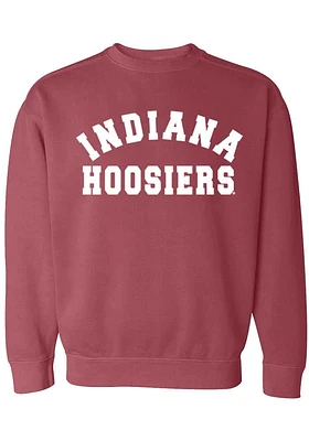 Summit Sportswear Indiana Hoosiers Womens Crimson Classic Block Crew Sweatshirt