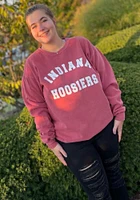 Summit Sportswear Indiana Hoosiers Womens Crimson Classic Block Crew Sweatshirt