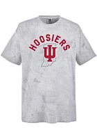 Summit Sportswear Indiana Hoosiers Womens Grey State Shape Short Sleeve T-Shirt
