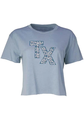 Summit Sportswear Texas Womens Light Blue Cactus Infill Short Sleeve T-Shirt