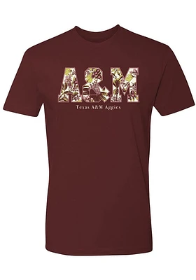 Summit Sportswear Texas A&M Aggies Womens Maroon Floral Short Sleeve T-Shirt