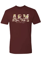 Summit Sportswear Texas A&M Aggies Womens Maroon Floral Short Sleeve T-Shirt