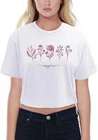 Summit Sportswear Texas A&M Aggies Womens White Floral Crop Short Sleeve T-Shirt