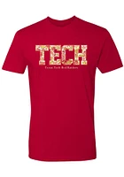 Summit Sportswear Texas Tech Red Raiders Womens Floral Short Sleeve T-Shirt