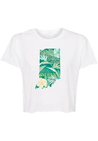 Summit Sportswear Indiana Womens White State Infill Short Sleeve T-Shirt