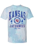 Summit Sportswear Kansas Jayhawks Womens Blue Natasha Short Sleeve T-Shirt