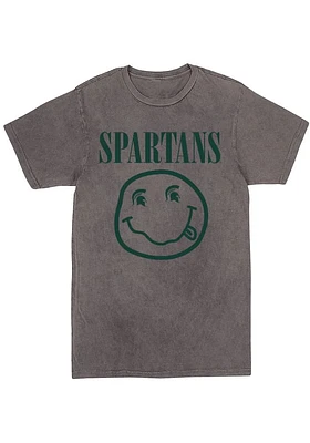 Summit Sportswear Michigan State Spartans Womens Charcoal Vintage Short Sleeve T-Shirt