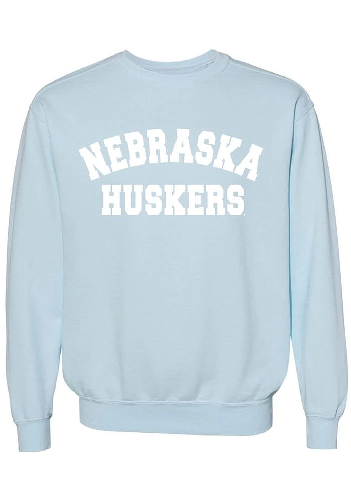 Summit Sportswear Nebraska Cornhuskers Womens Light Blue Classic Crew Sweatshirt