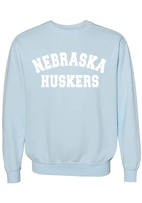 Summit Sportswear Nebraska Cornhuskers Womens Light Blue Classic Crew Sweatshirt