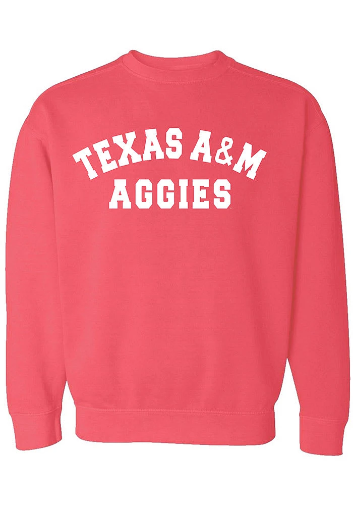 Summit Sportswear Texas A&M Aggies Womens Pink Classic Crew Sweatshirt