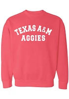 Summit Sportswear Texas A&M Aggies Womens Pink Classic Crew Sweatshirt