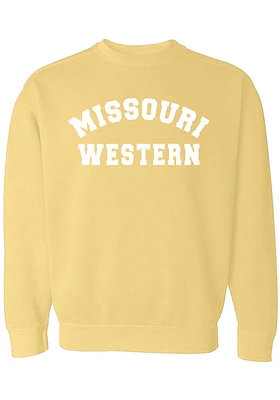 Summit Sportswear Missouri Western Griffons Womens Yellow Classic Crew Sweatshirt