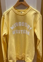 Summit Sportswear Missouri Western Griffons Womens Yellow Classic Crew Sweatshirt