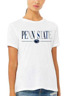 Summit Sportswear Penn State Nittany Lions Womens White Classic Short Sleeve T-Shirt