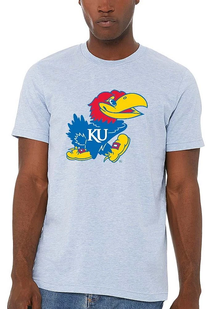 Summit Sportswear Kansas Jayhawks Womens Light Blue Classic Short Sleeve T-Shirt