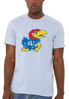 Summit Sportswear Kansas Jayhawks Womens Light Blue Classic Short Sleeve T-Shirt