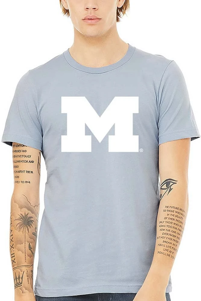 Summit Sportswear Michigan Wolverines Womens Light Blue Classic Short Sleeve T-Shirt