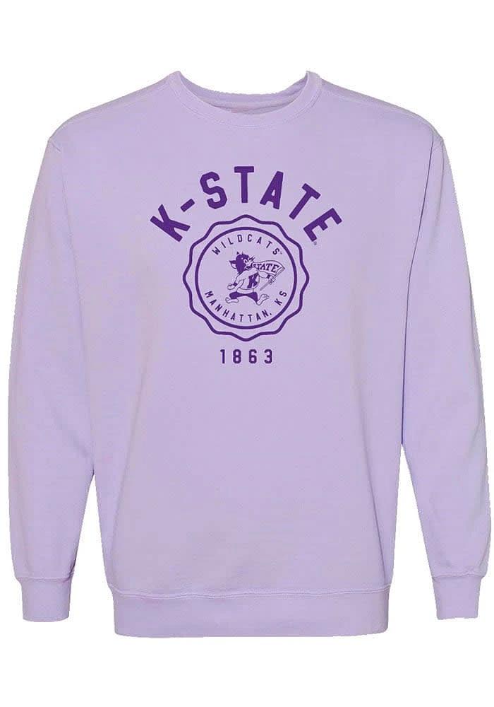 Summit Sportswear K-State Wildcats Womens Purple Seal Crew Sweatshirt