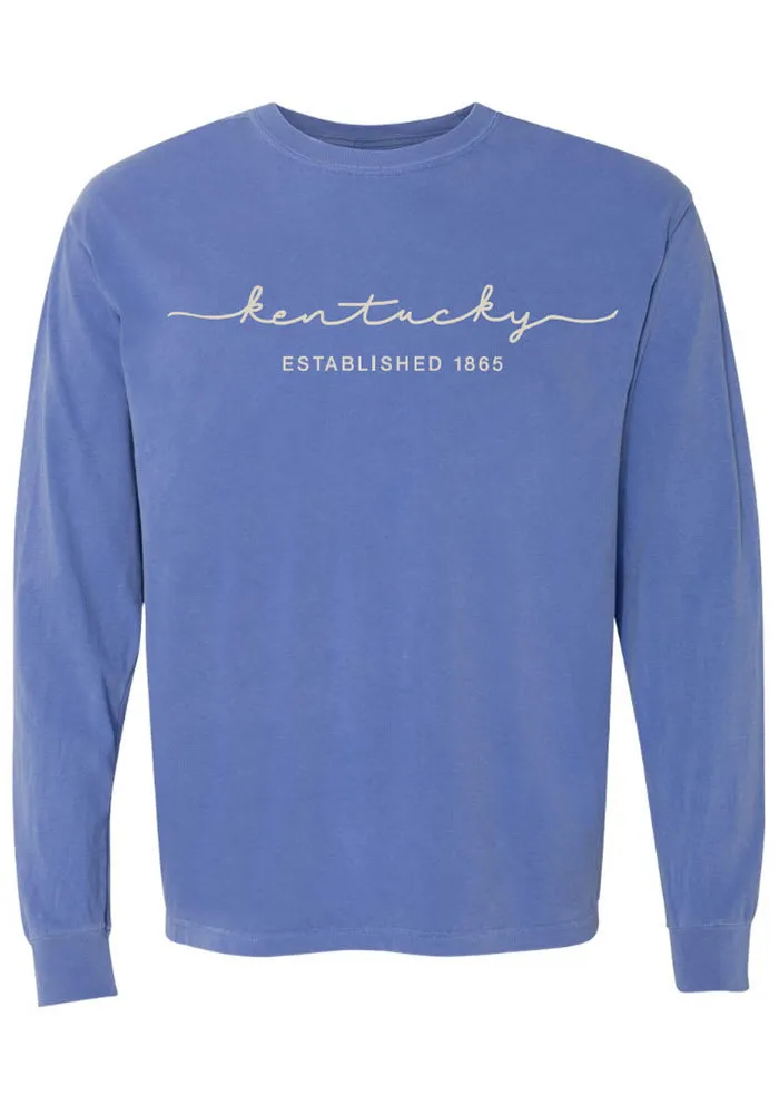 Kentucky Wildcats Womens Blue Classic Script LS Tee