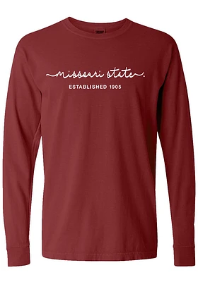 Summit Sportswear Missouri State Bears Womens Brown Classic Script LS Tee
