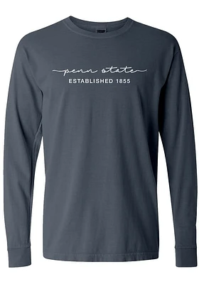 Summit Sportswear Penn State Nittany Lions Womens Blue Classic Script LS Tee