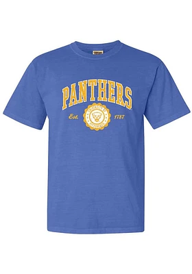 Summit Sportswear Pitt Panthers Womens Blue Arch Seal Logo Short Sleeve T-Shirt