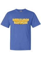 Summit Sportswear Pitt Panthers Womens Blue 3D Block Short Sleeve T-Shirt