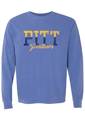 Summit Sportswear Pitt Panthers Womens Blue Two Tone LS Tee
