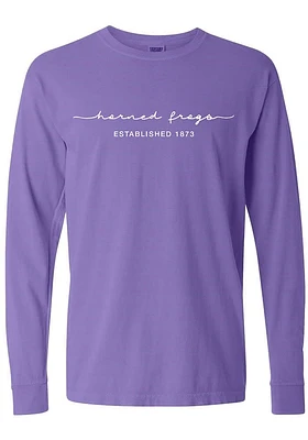 Summit Sportswear TCU Horned Frogs Womens Purple Classic Script LS Tee