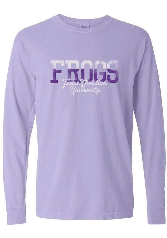 Summit Sportswear TCU Horned Frogs Womens Purple Two Tone LS Tee