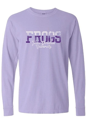 Summit Sportswear TCU Horned Frogs Womens Purple Two Tone LS Tee