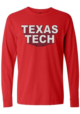 Summit Sportswear Texas Tech Red Raiders Womens 3D Block LS Tee