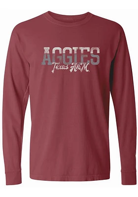 Summit Sportswear Texas A&M Aggies Womens Brown Two Tone LS Tee