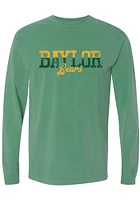 Summit Sportswear Baylor Bears Womens Green Two Tone LS Tee