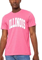 Summit Sportswear Illinois Fighting Illini Womens Pink Classic Short Sleeve T-Shirt
